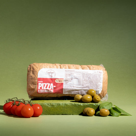 Veganer Pizzaleberkäse